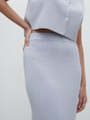 Jasmin Knit Maxi Skirt Blue Marl