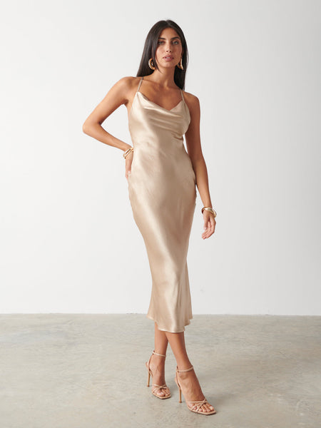 Row a clearance metallic sheath dress