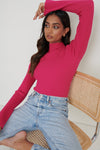 Abbey Ribbed Top Pink