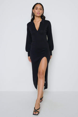 Hayden Knit Dress Black
