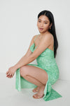 Keisha Midaxi Green Floral Dress