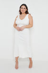 Mona A-Line Knit Dress White