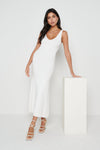 Mona A-Line Knit Dress White