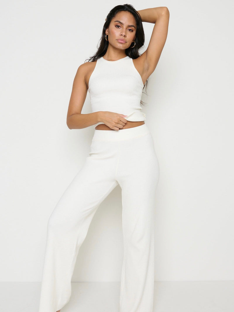 Billie Ribbed Trousers Cream