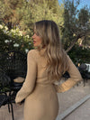 Sofia Long Sleeve Knit Top Camel